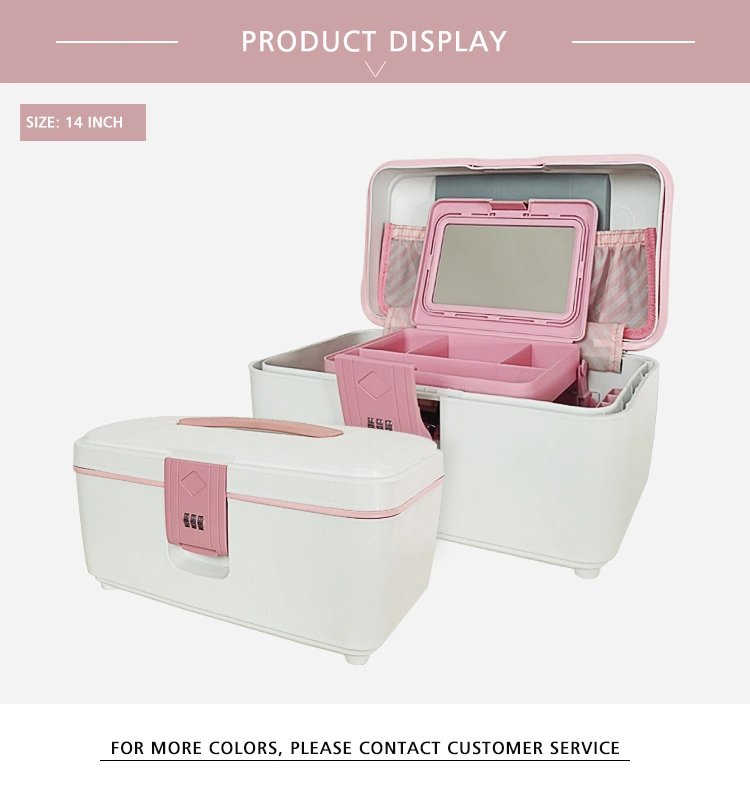Newest Style Professional Travel Makeup Trunk Case Large Capacity Make up Organizer Storage